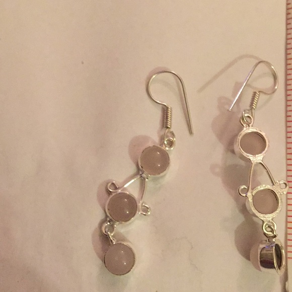 925 pink quartz earring - Picture 4 of 4